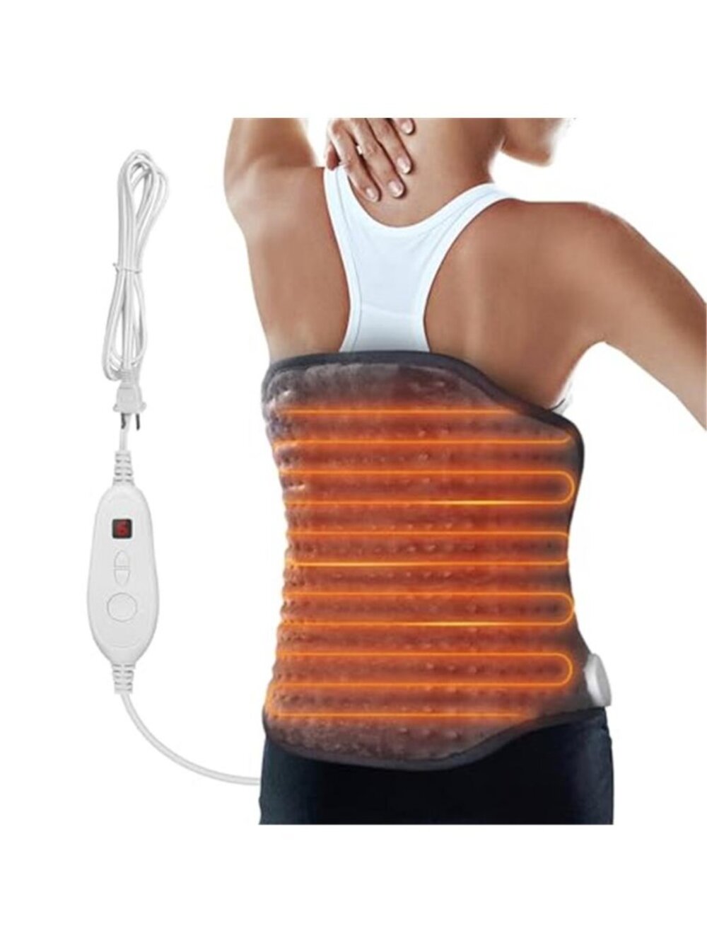 Heated Massage Pad Electric Heating Pad Back Neck Pain Relief Heat Therapy